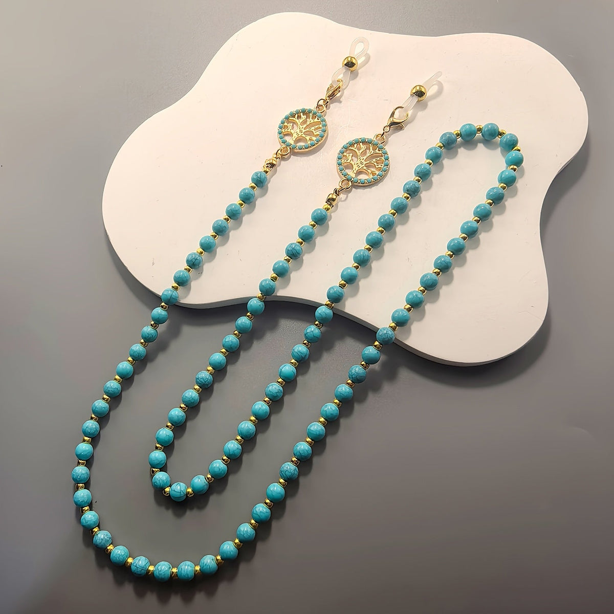 Vintage Turquoise Tree of Life Brilketting