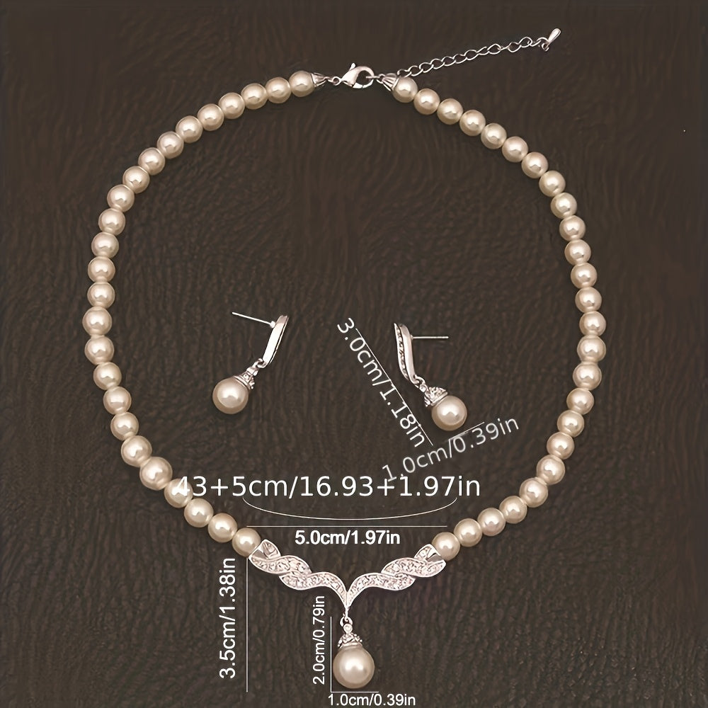Luxe Parels Leaf Sieradenset