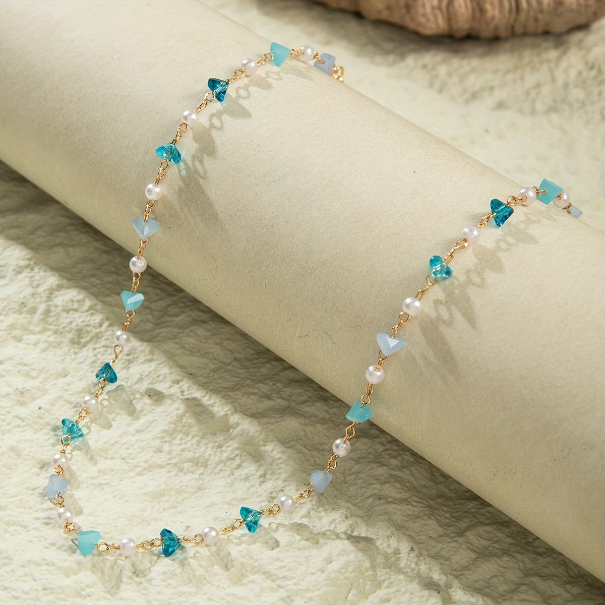 Subtiele Parels en Turquoise Kralen Armband