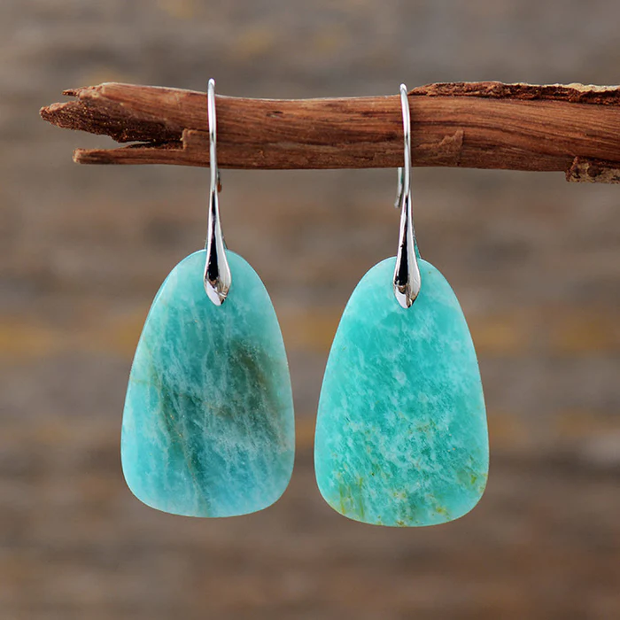 Verfijnde Turquoise Edelsteen Oorbellen