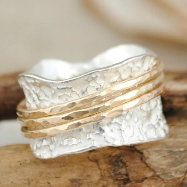 Draaiende Ring Duo™ – Goud & Zilver