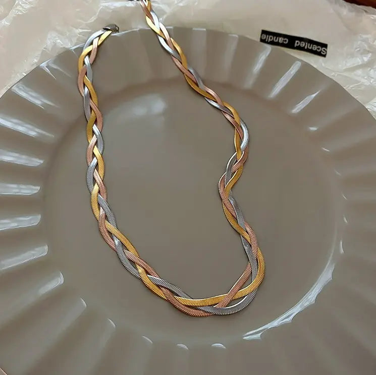 Elegante Chic Collier in Goud en Zilver