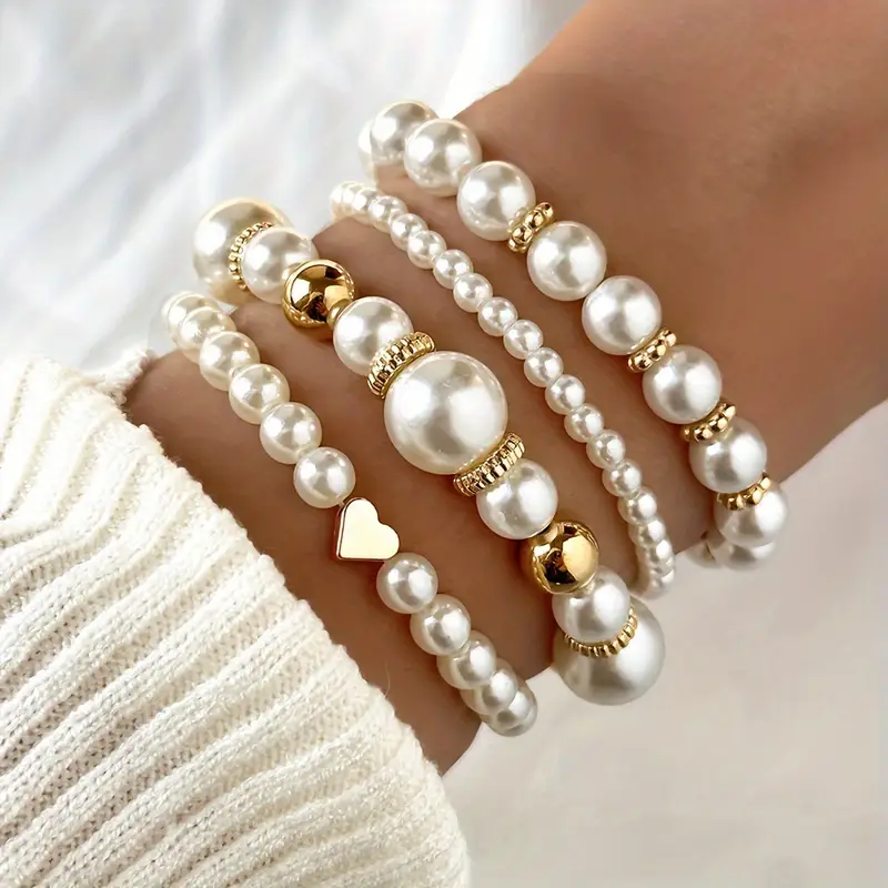 Tijdloze Parels Bracelet Set